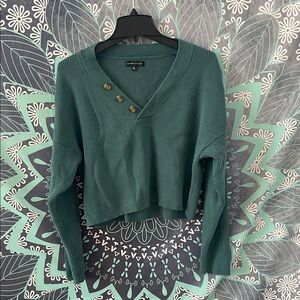 Kendall & Kylie Teal Knit Sweater